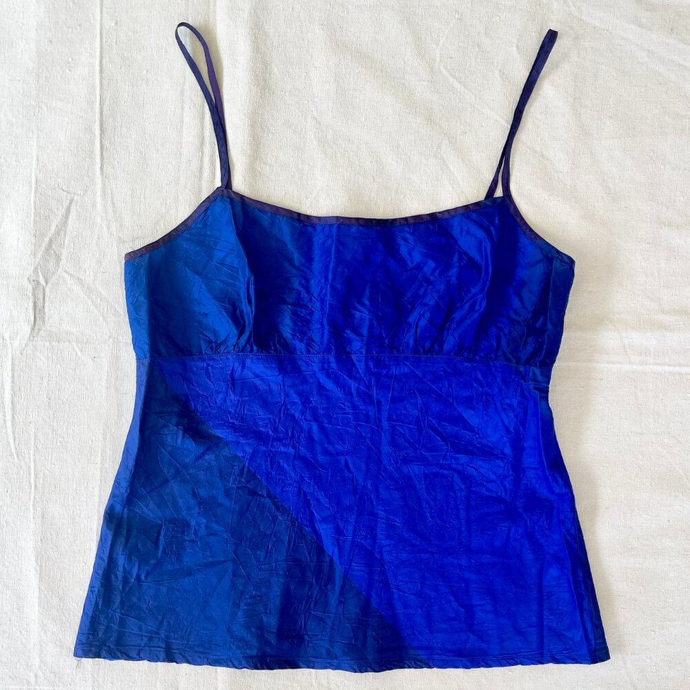 DOSA Camisole Top,  Dosa Jewel Tone Blues, NWOT, 100% Silk, Dosa Size 1